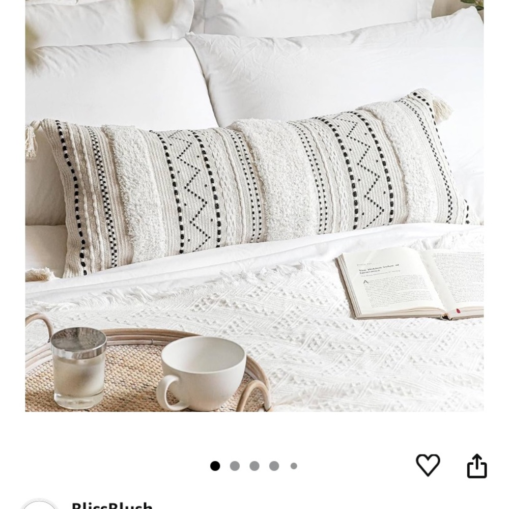 White and Black Decorative Pillow